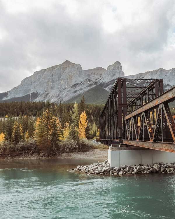 Engine Bridge Fall Colours Canmore